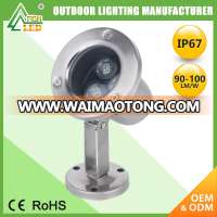 IP67 Good lighting effects pool 3w led underwater light